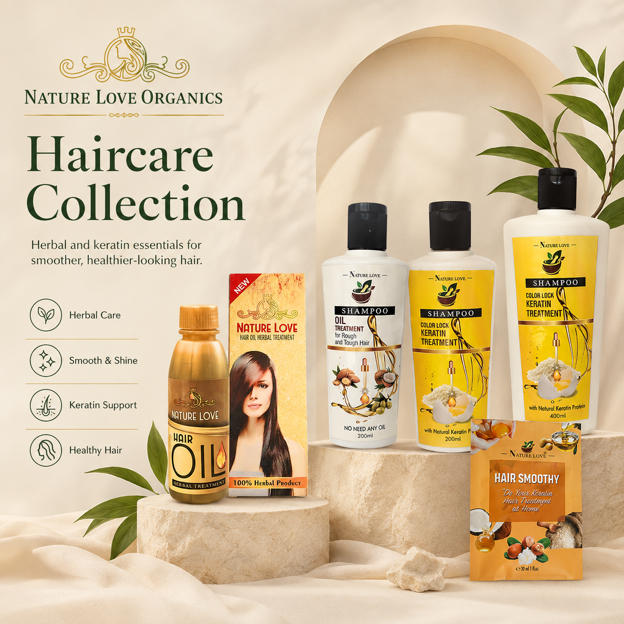 NatureLove Organics hair care products