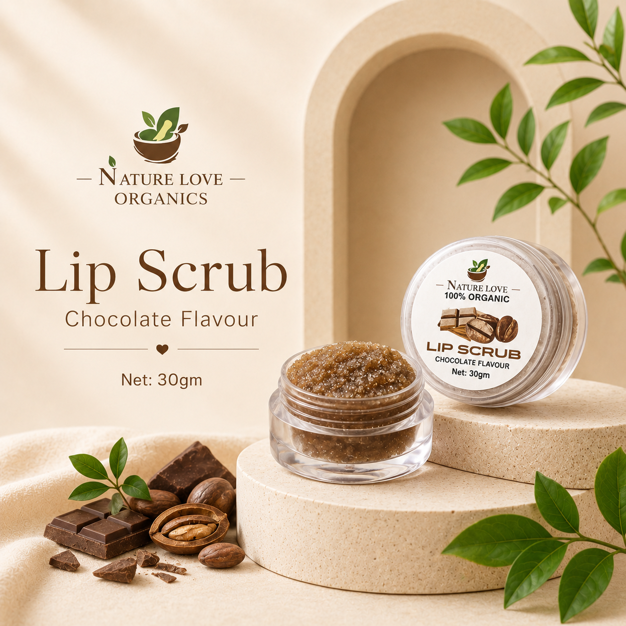 Nature Love Organics Chocolate Lip Scrub