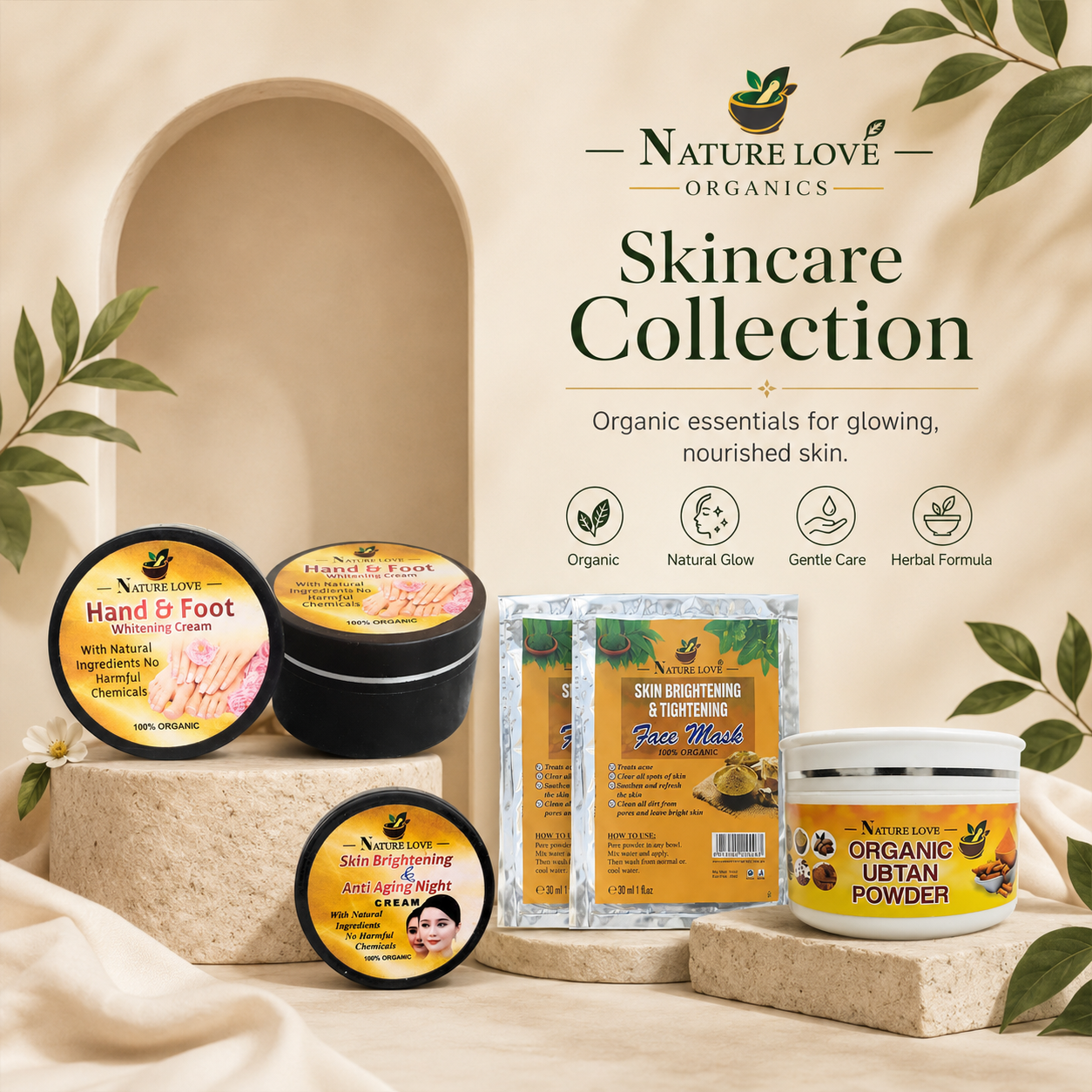 NatureLove Organics skin care products